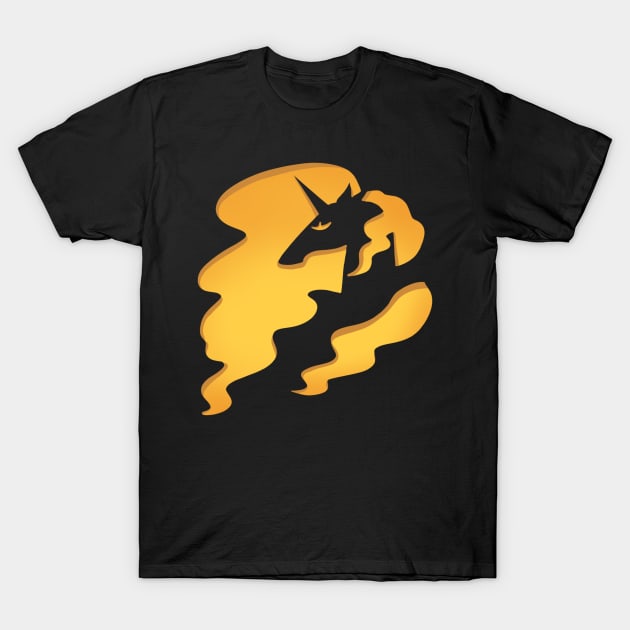 Elegant Unicorn Halloween Silhouette T-Shirt by Lady Lilac